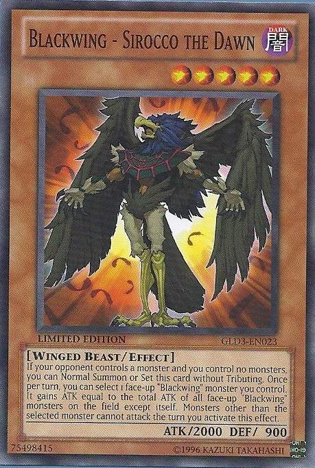 Blackwing - Sirocco the Dawn [GLD3-EN023] Common - PCA Designer Toys