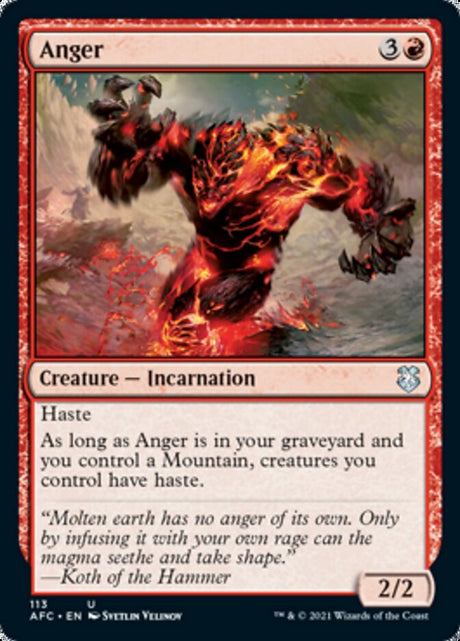 Anger [Dungeons & Dragons: Adventures in the Forgotten Realms Commander] - PCA Designer Toys
