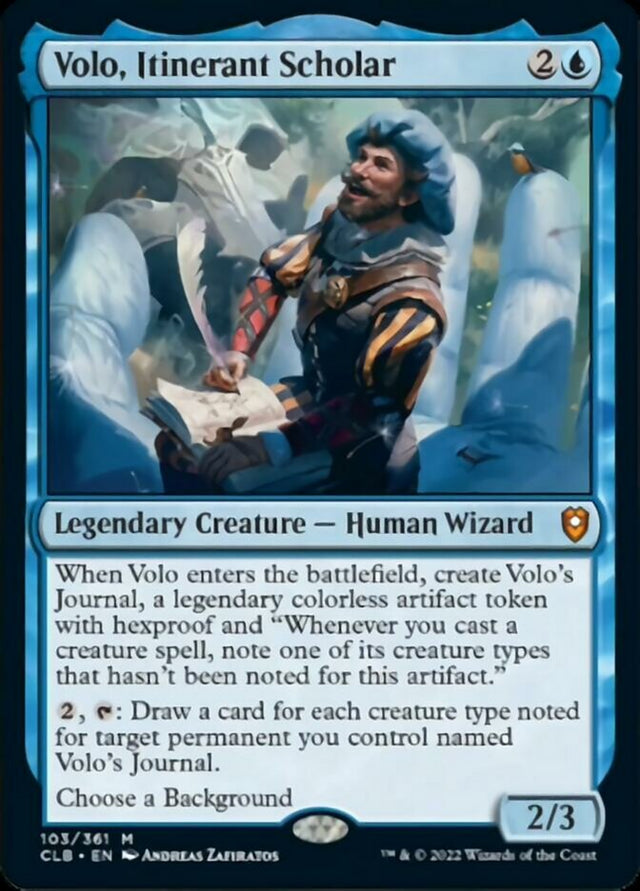 Volo, Itinerant Scholar [Commander Legends: Battle for Baldur's Gate] - PCA Designer Toys