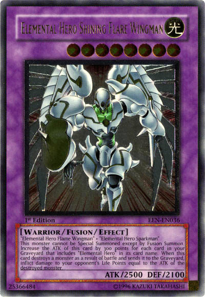Elemental Hero Shining Flare Wingman [EEN-EN036] Ultimate Rare - PCA Designer Toys