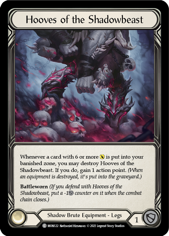 Hooves of the Shadowbeast [MON122-CF] (Monarch)  1st Edition Cold Foil - PCA Designer Toys