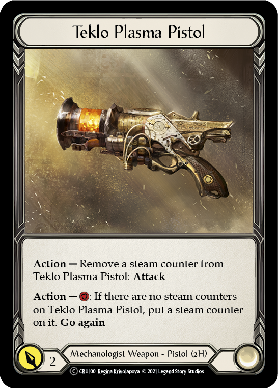 Teklo Plasma Pistol [U-CRU100] (Crucible of War Unlimited)  Unlimited Rainbow Foil - PCA Designer Toys