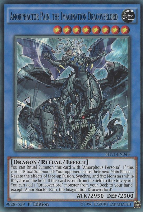 Amorphactor Pain, the Imagination Dracoverlord [SHVI-EN044] Super Rare - PCA Designer Toys