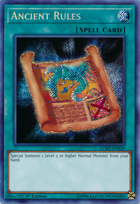 Ancient Rules [LCKC-EN039] Secret Rare - PCA Designer Toys