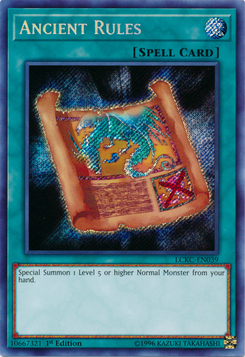 Ancient Rules [LCKC-EN039] Secret Rare - PCA Designer Toys