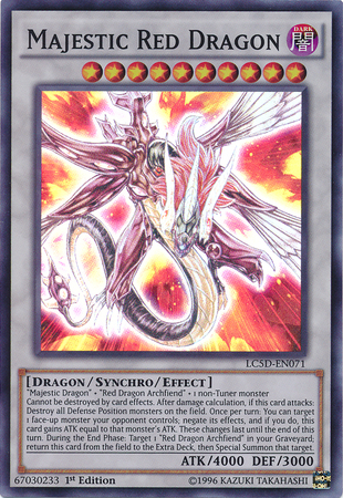 Majestic Red Dragon [LC5D-EN071] Super Rare - PCA Designer Toys