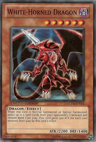 White-Horned Dragon [GLD4-EN014] Common - PCA Designer Toys