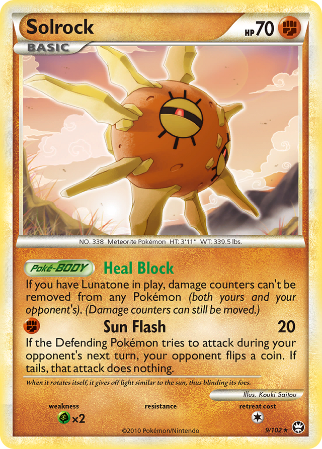 Solrock (9/102) [HeartGold & SoulSilver: Triumphant] - PCA Designer Toys