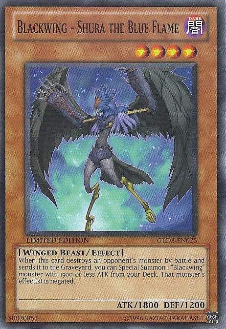 Blackwing - Shura the Blue Flame [GLD3-EN025] Common - PCA Designer Toys