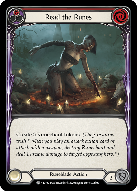 Read the Runes (Red) [U-ARC109] (Arcane Rising Unlimited)  Unlimited Rainbow Foil - PCA Designer Toys