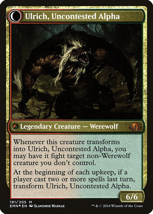 Ulrich of the Krallenhorde // Ulrich, Uncontested Alpha [Eldritch Moon Prerelease Promos] - PCA Designer Toys