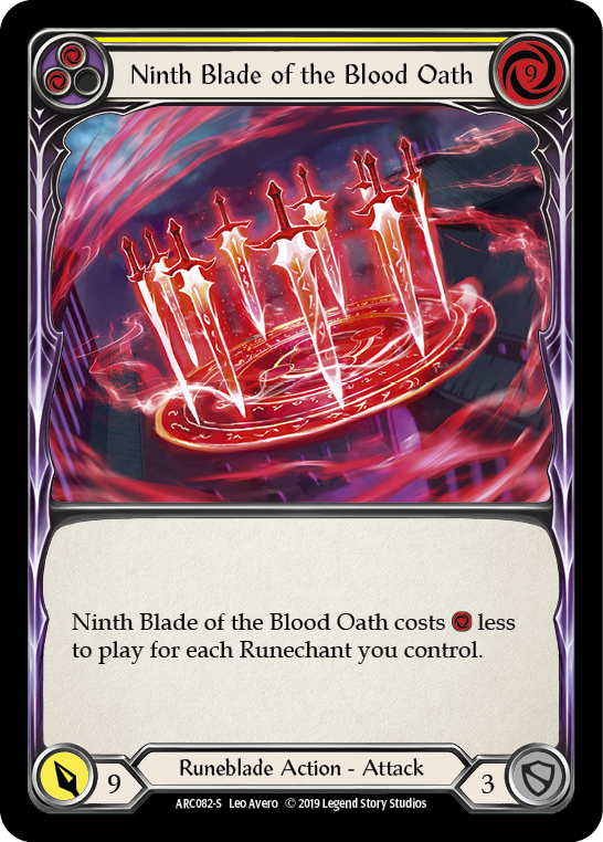 Ninth Blade of the Blood Oath [ARC082-S] (Arcane Rising)  1st Edition Rainbow Foil - PCA Designer Toys