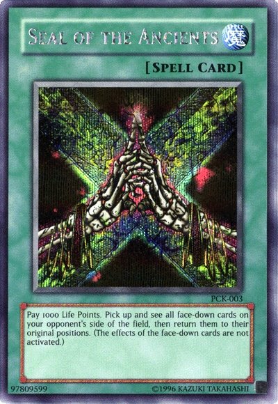 Seal of the Ancients (Power of Chaos: Kaiba the Revenge) [PCK-003] Secret Rare - PCA Designer Toys