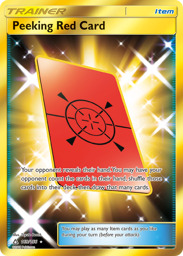 Peeking Red Card (169/156) [Sun & Moon: Ultra Prism] - PCA Designer Toys
