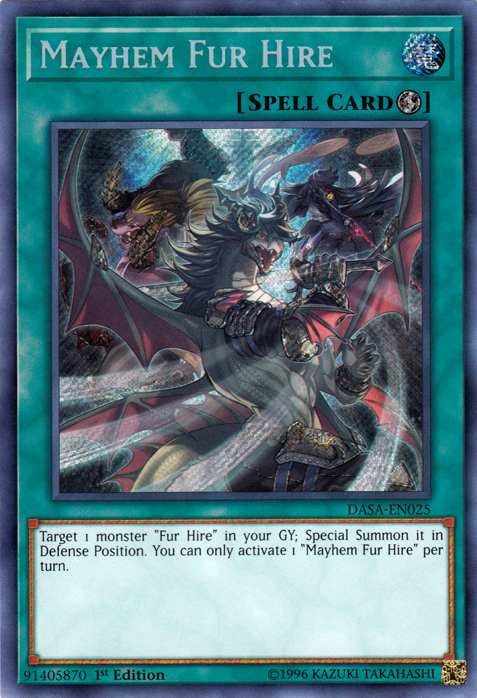 Mayhem Fur Hire [DASA-EN025] Secret Rare - PCA Designer Toys