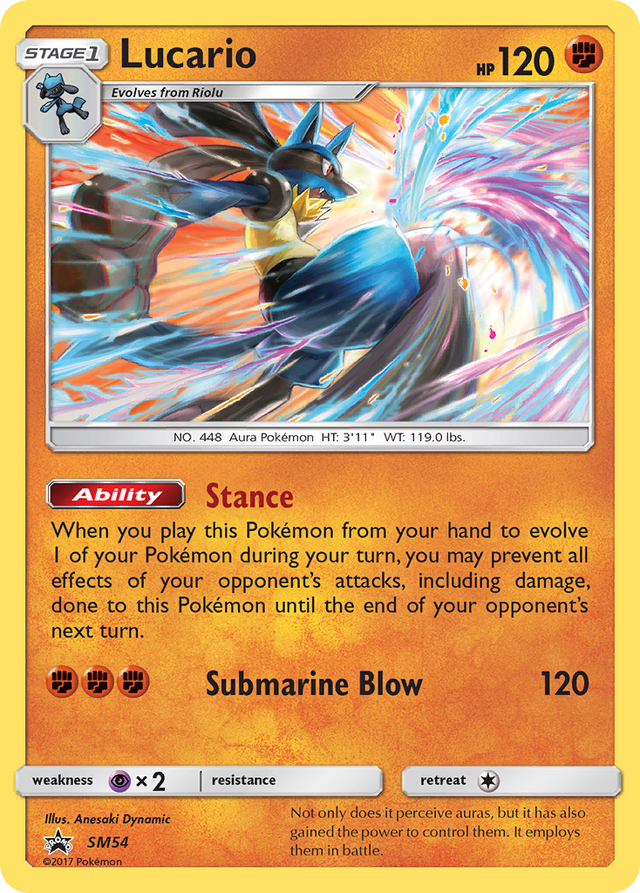 Lucario (SM54) [Sun & Moon: Black Star Promos] - PCA Designer Toys