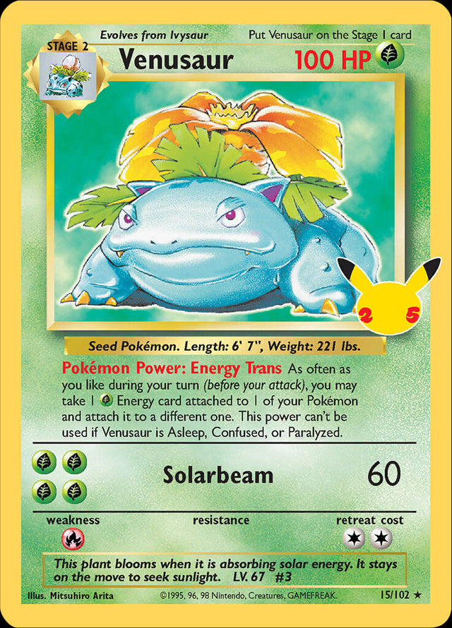 Venusaur (15/102) [Celebrations: 25th Anniversary - Classic Collection] - PCA Designer Toys