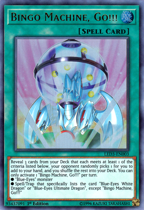 Bingo Machine, Go!!! [LED3-EN003] Ultra Rare - PCA Designer Toys