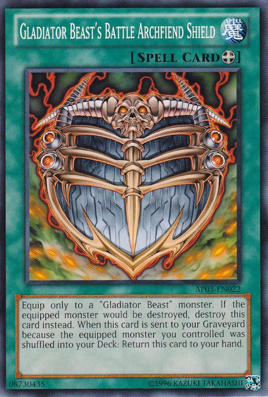Gladiator Beast's Battle Archfiend Shield [AP03-EN022] Common - PCA Designer Toys