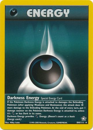 Darkness Energy (104/111) [Neo Genesis Unlimited] - PCA Designer Toys