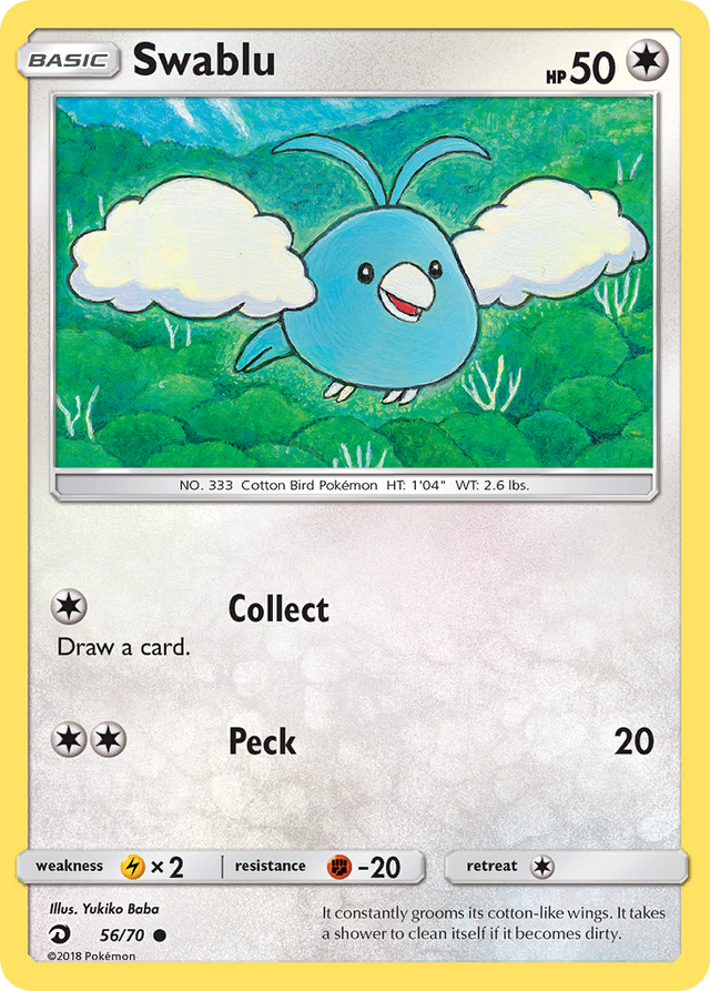Swablu (56/70) [Sun & Moon: Dragon Majesty] - PCA Designer Toys