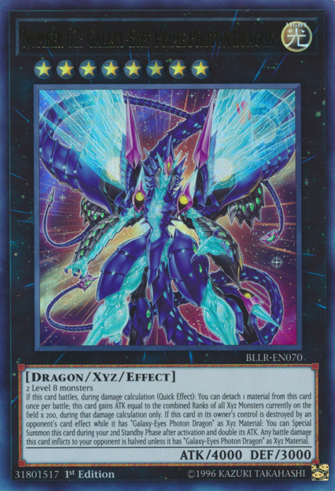 Number 62: Galaxy-Eyes Prime Photon Dragon [BLLR-EN070] Ultra Rare - PCA Designer Toys