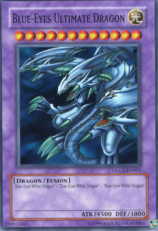 Blue-Eyes Ultimate Dragon [DLG1-EN001] Super Rare - PCA Designer Toys
