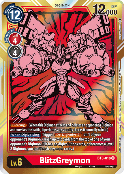 BlitzGreymon [BT3-018] (Alternate Art) [Release Special Booster Ver.1.5] - PCA Designer Toys
