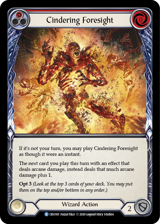 Cindering Foresight (Red) [CRU165] (Crucible of War)  1st Edition Rainbow Foil - PCA Designer Toys