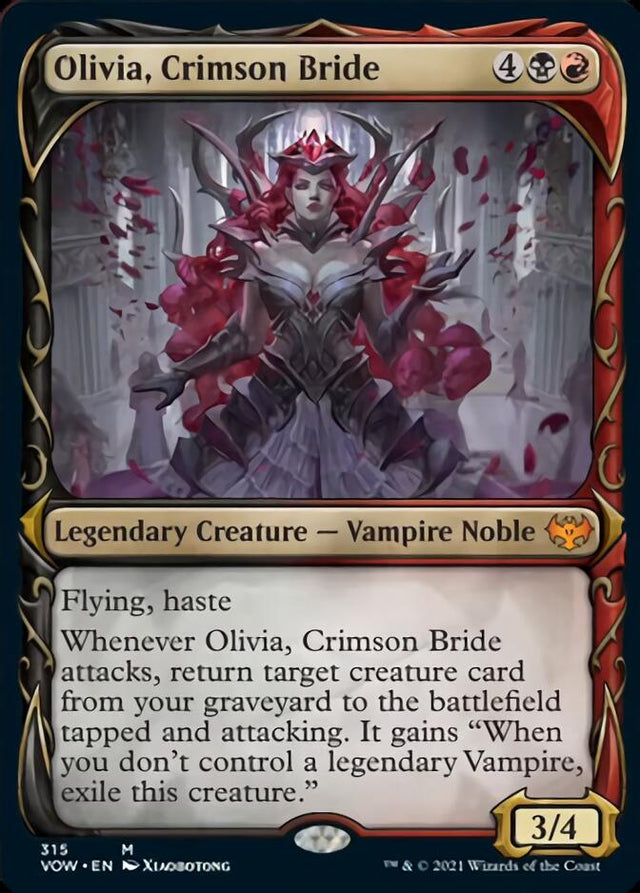 Olivia, Crimson Bride (Showcase Fang Frame) [Innistrad: Crimson Vow] - PCA Designer Toys