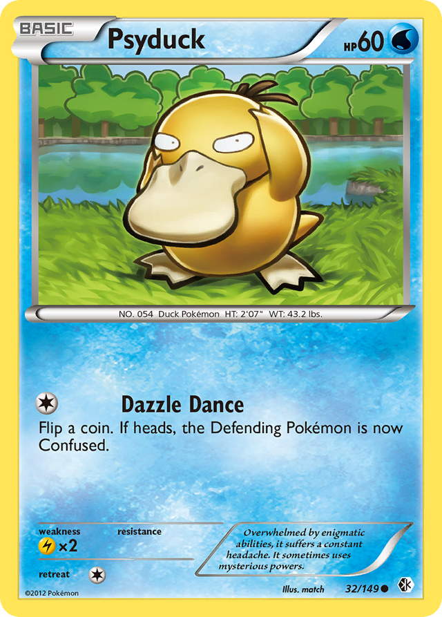 Psyduck (32/149) [Black & White: Boundaries Crossed] - PCA Designer Toys