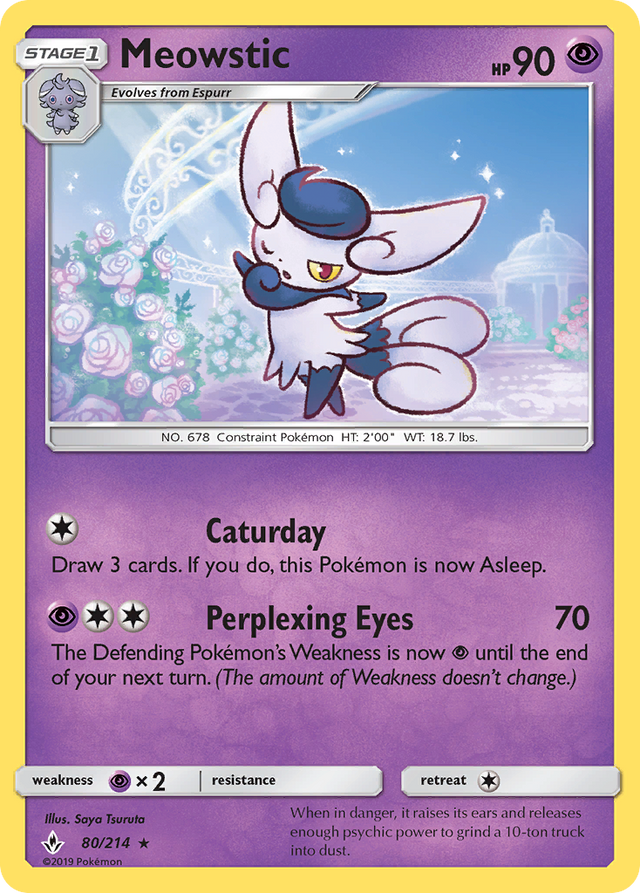 Meowstic (80/214) [Sun & Moon: Unbroken Bonds] - PCA Designer Toys