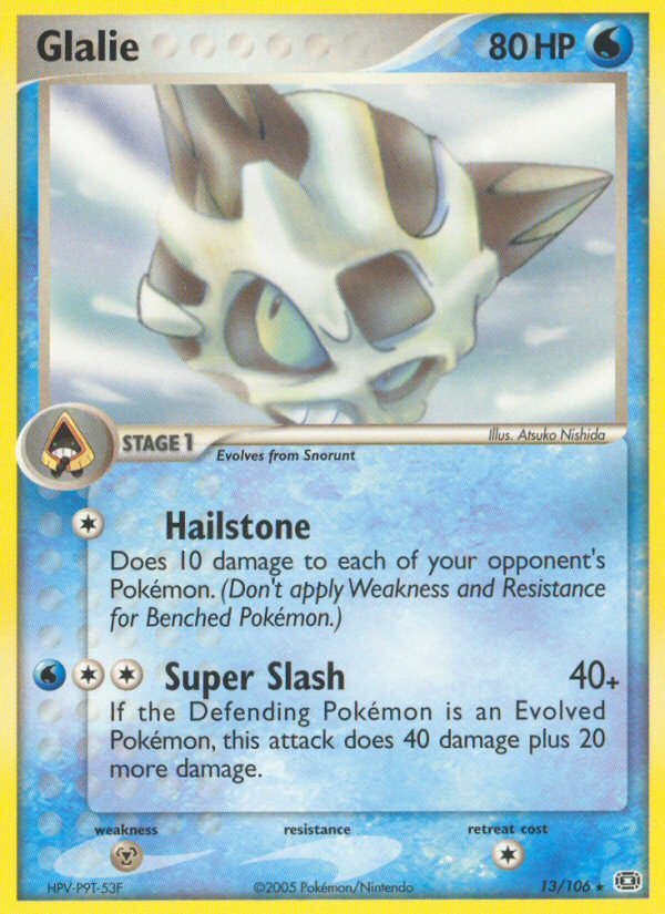 Glalie (13/106) [EX: Emerald] - PCA Designer Toys