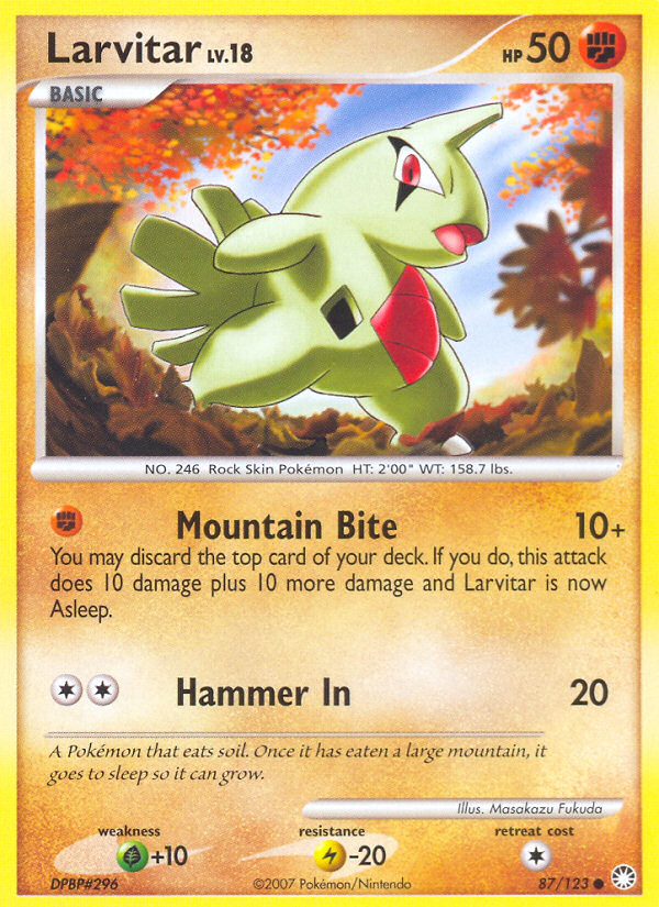 Larvitar (87/123) [Diamond & Pearl: Mysterious Treasures] - PCA Designer Toys