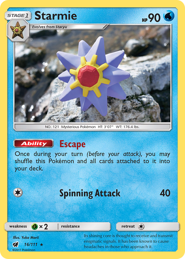 Starmie (16/111) [Sun & Moon: Crimson Invasion] - PCA Designer Toys