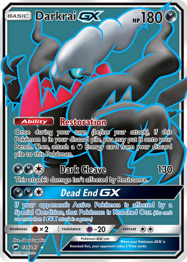 Darkrai GX (139/147) [Sun & Moon: Burning Shadows] - PCA Designer Toys