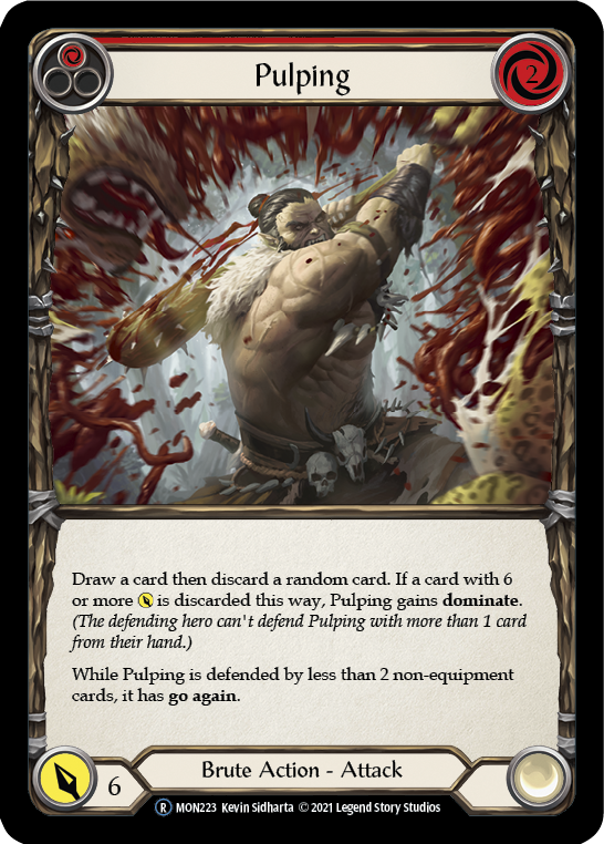 Pulping (Red) [U-MON223-RF] (Monarch Unlimited)  Unlimited Rainbow Foil - PCA Designer Toys