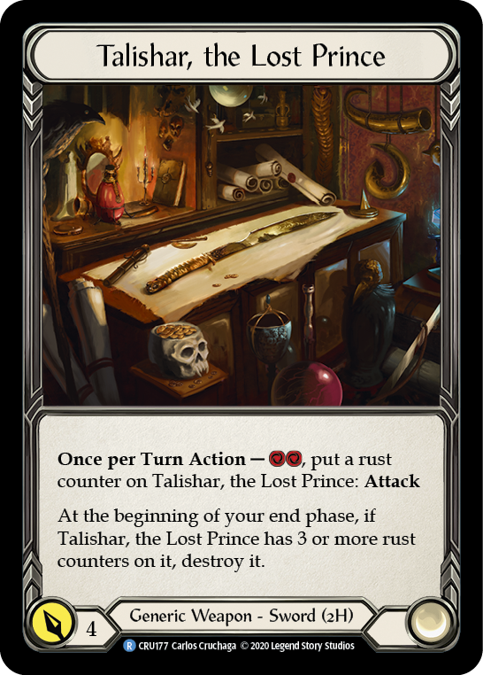Talishar, the Lost Prince [CRU177] (Crucible of War)  1st Edition Cold Foil - PCA Designer Toys