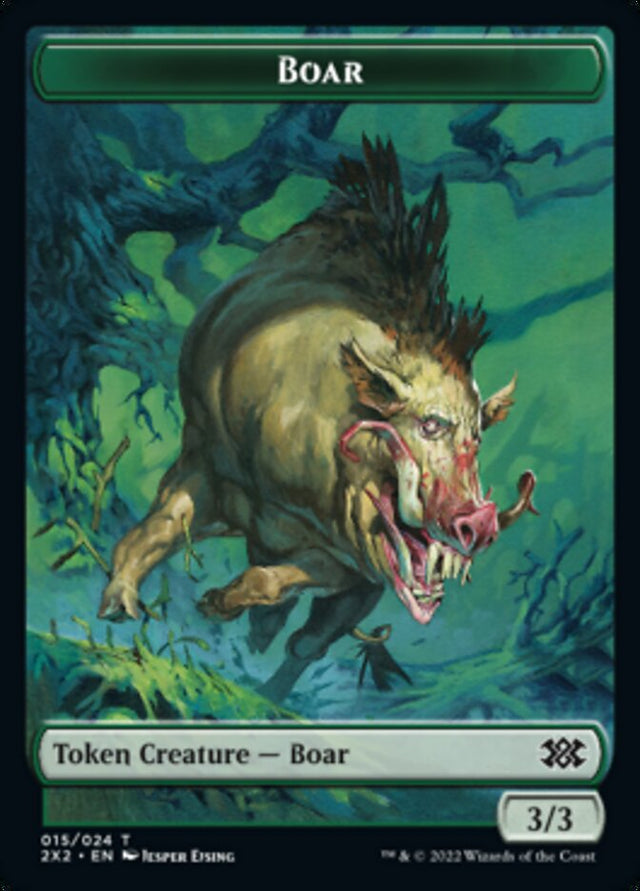Boar // Eldrazi Scion Double-sided Token [Double Masters 2022 Tokens] - PCA Designer Toys