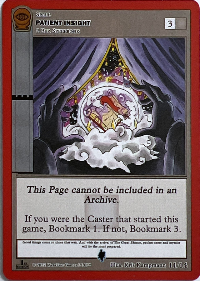 Patient Insight (The Gray Man) [Seance: First Edition Release Event Deck] - PCA Designer Toys