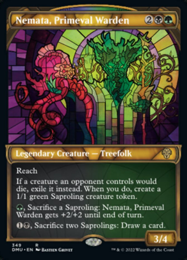 Nemata, Primeval Warden (Showcase Textured) [Dominaria United] - PCA Designer Toys