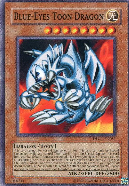 Blue-Eyes Toon Dragon [DLG1-EN051] Common - PCA Designer Toys