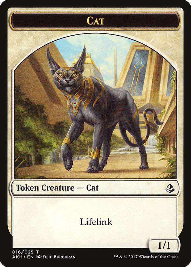Resilient Khenra // Cat Double-sided Token [Hour of Devastation Tokens]