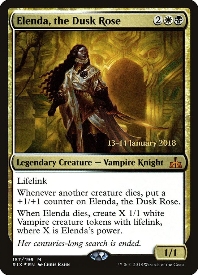 Elenda, the Dusk Rose [Rivals of Ixalan Prerelease Promos] - PCA Designer Toys