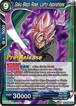 Goku Black Rose, Lofty Aspirations (BT10-050) [Rise of the Unison Warrior Prerelease Promos] - PCA Designer Toys