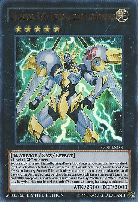 Number S39: Utopia the Lightning [YZ08-EN001] Ultra Rare - PCA Designer Toys