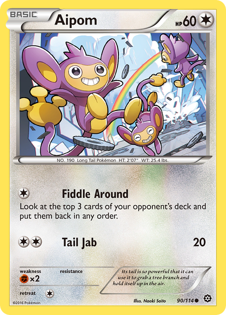Aipom (90/114) [XY: Steam Siege] - PCA Designer Toys