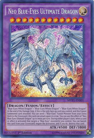 Neo Blue-Eyes Ultimate Dragon [MVP1-ENS01] Secret Rare - PCA Designer Toys