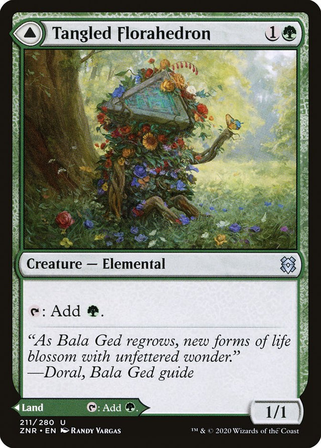 Tangled Florahedron // Tangled Vale [Zendikar Rising] - PCA Designer Toys