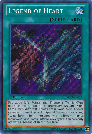 Legend of Heart [DRLG-EN006] Secret Rare - PCA Designer Toys